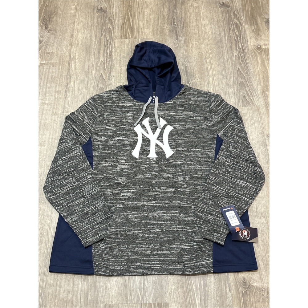 New York Yankees Hoodie Men's Sz 3XL NWT Fanatics Gray Logo Pullover New NOS